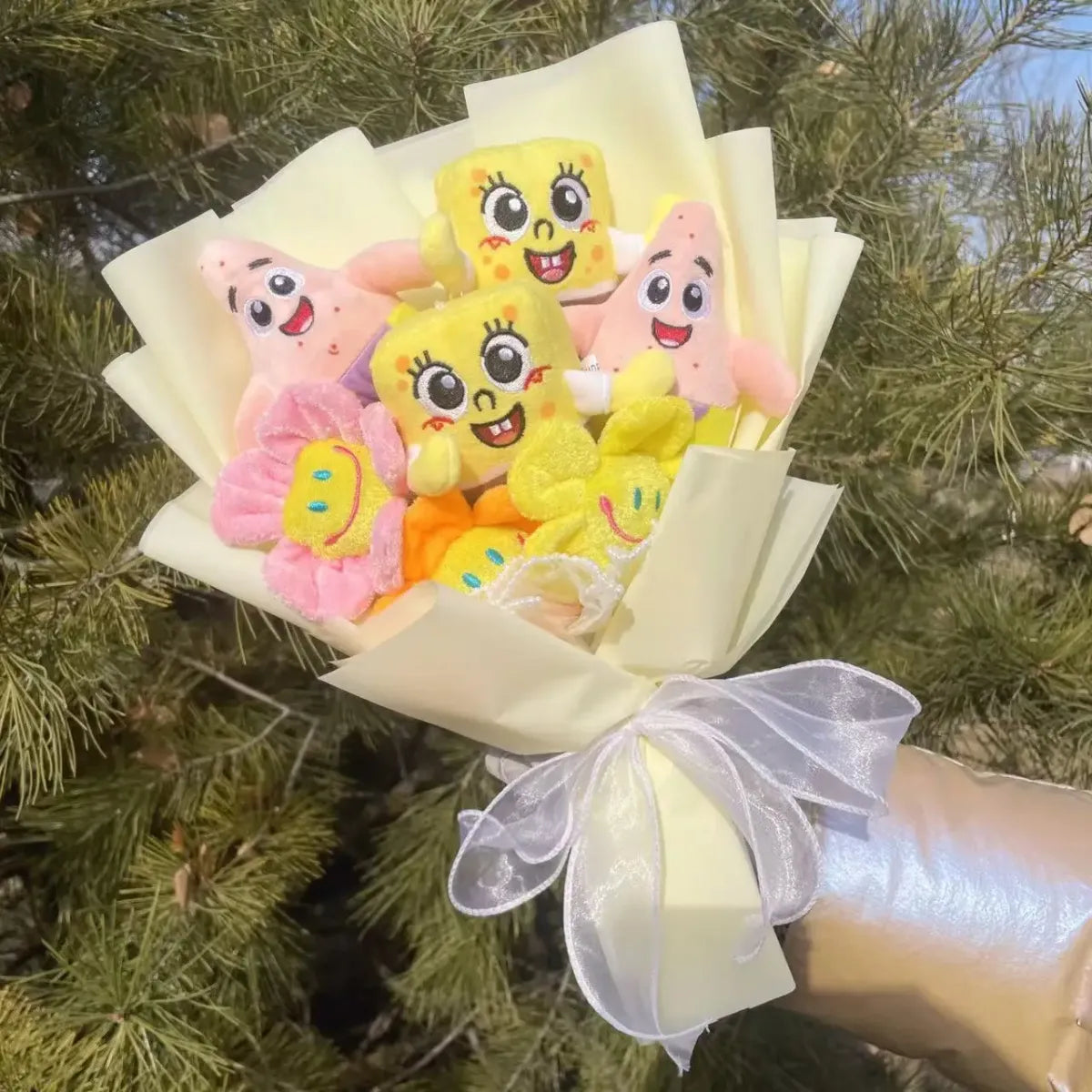 SpongeBob Plush Bouquet – Cute Gift for Birthdays & Graduations