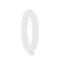 SNOW Stackable Twist Silicone Ring for Women White Comfort Fit Hypoallergenic Thorsten - 2mm