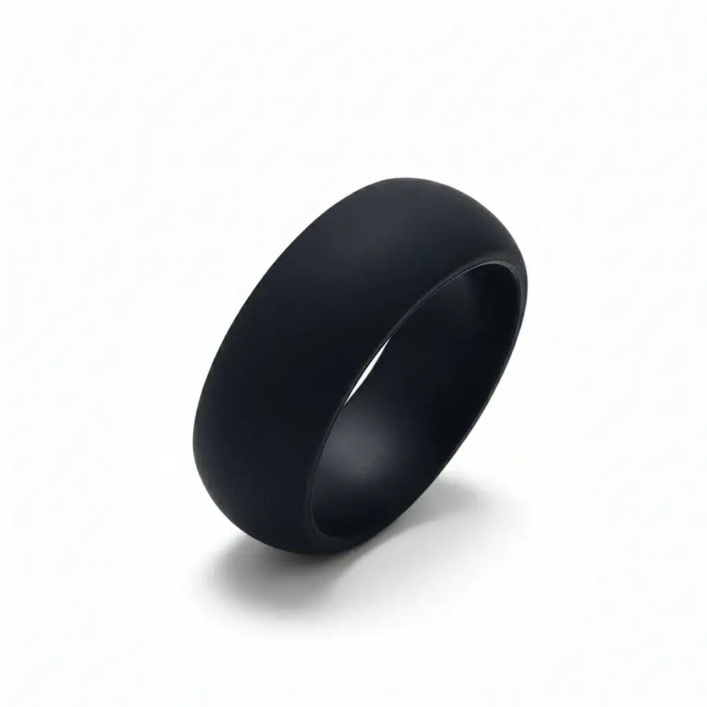 SEAL Silicone Ring for Men and Women Black Comfort Fit Hypoallergenic Thorsten - 8mm