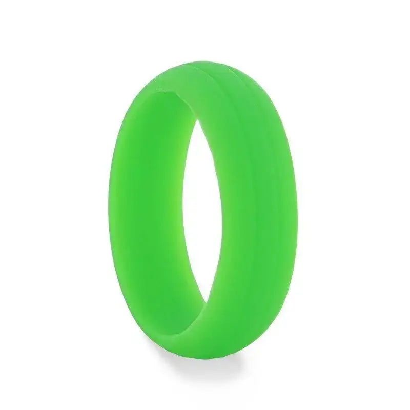 CLOVER Dual Groove Silicone Ring for Men and Women Green Comfort Fit Hypoallergenic Thorsten - 8mm