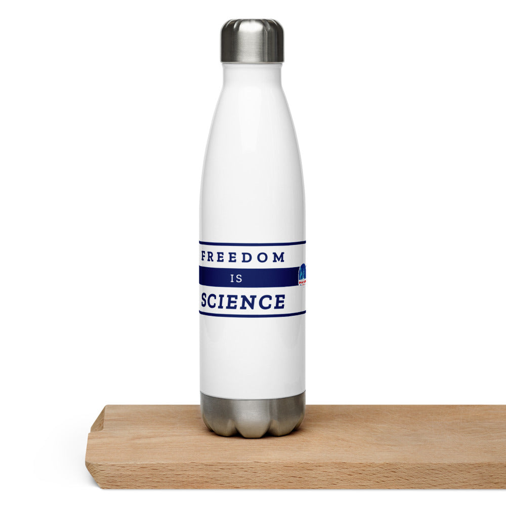 Freedom is Nature, Freedom Is Science Stainless Steel Water Bottle