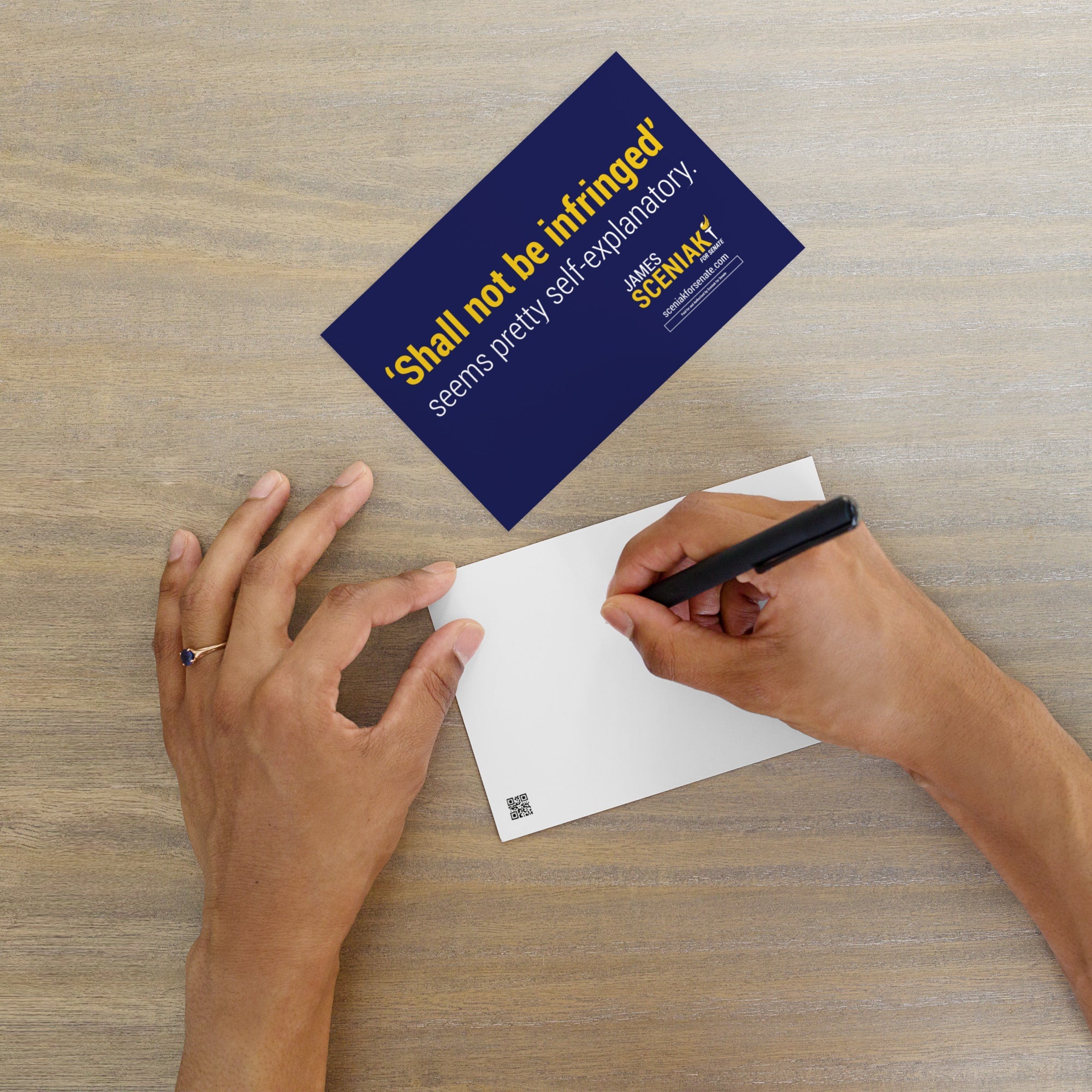 Shall not Be Infringed Sceniak for Senate Standard Postcard