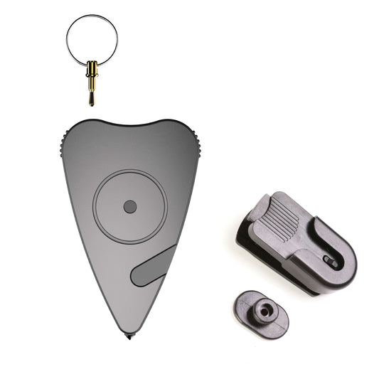 Stinger Stay Away Personal Safety Alarm Keychain Emergency Tool: Siren Alarm, Seat Belt Cutter, Glass Breaker (Matte Black)