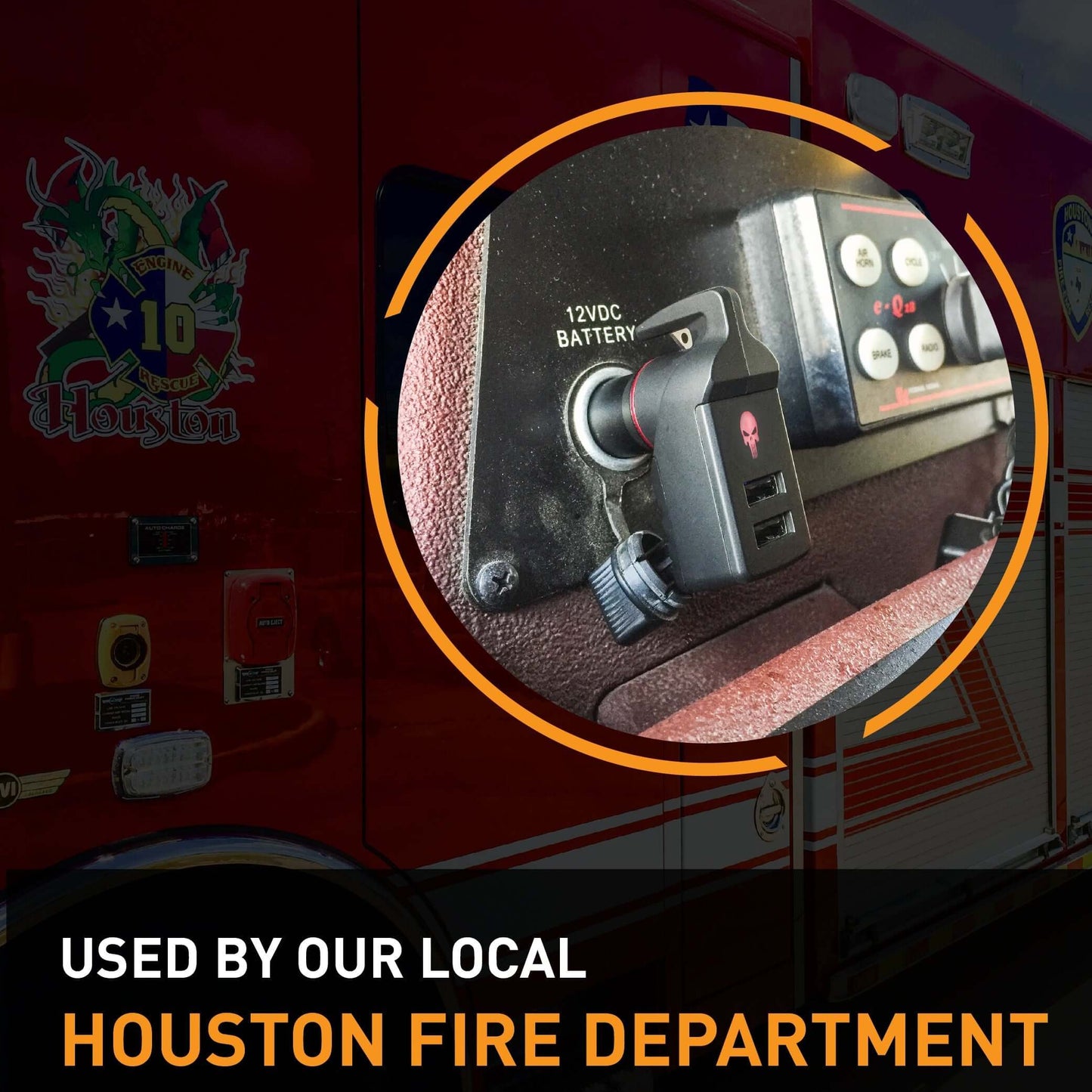 Stinger USB Car Charger Emergency Tool, Seatbelt Cutter, Spring-Loaded Car Window Breaker (Red Punisher)