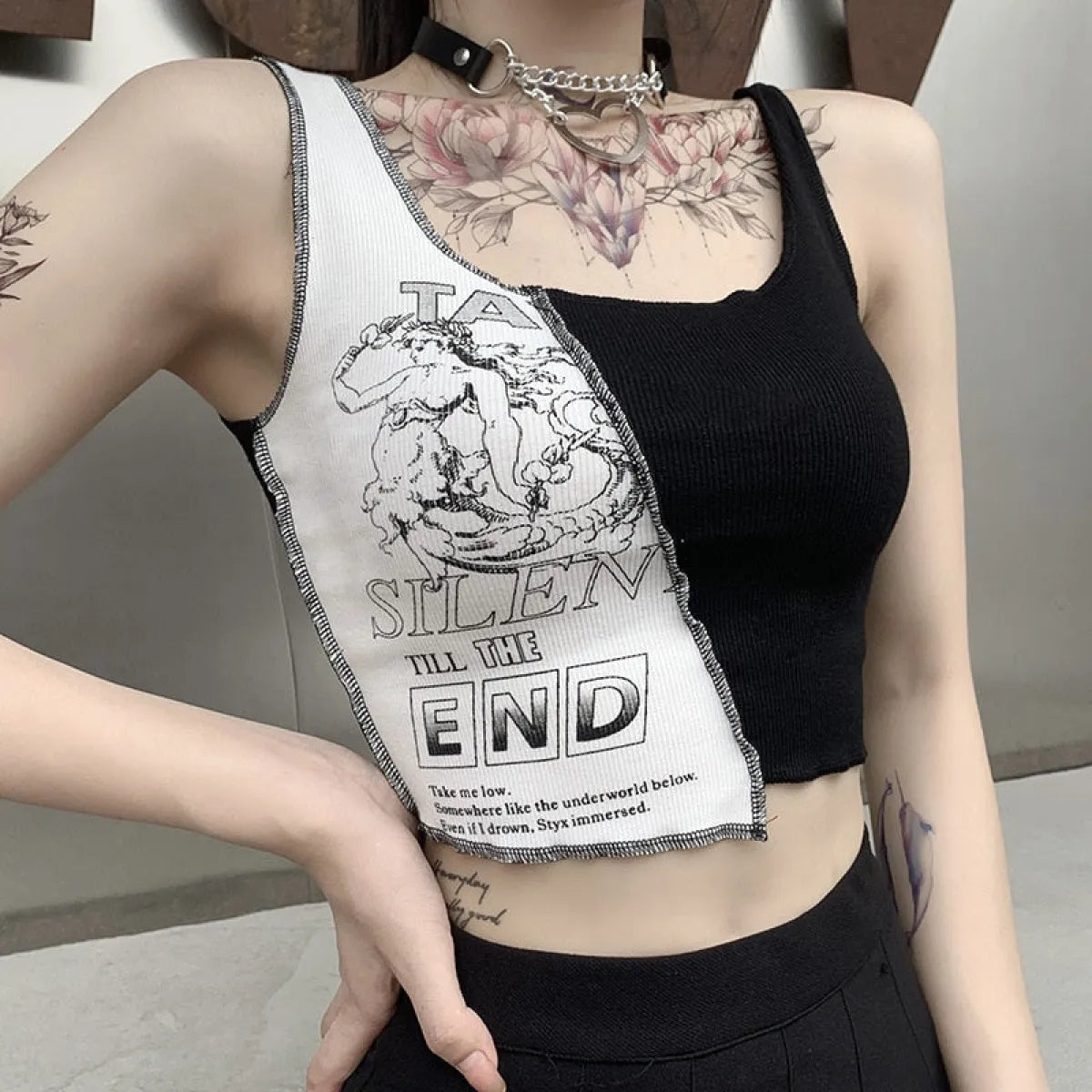 Streetwear Punk Style Crop Top