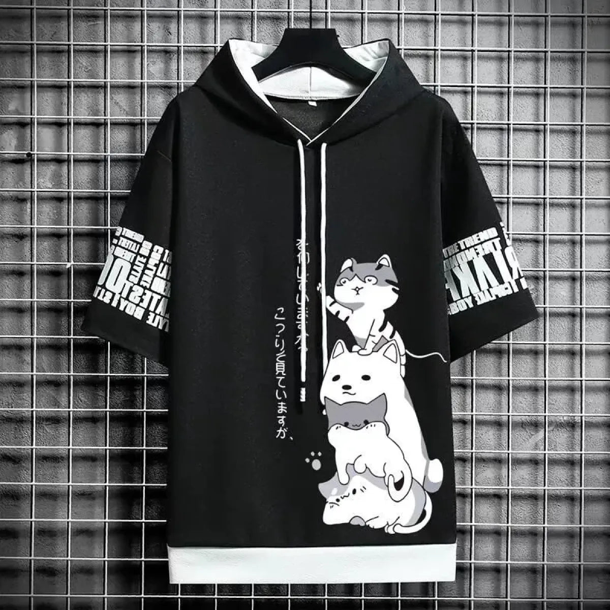 Men's Summer Cartoon Hoodie - Harajuku Short Sleeve