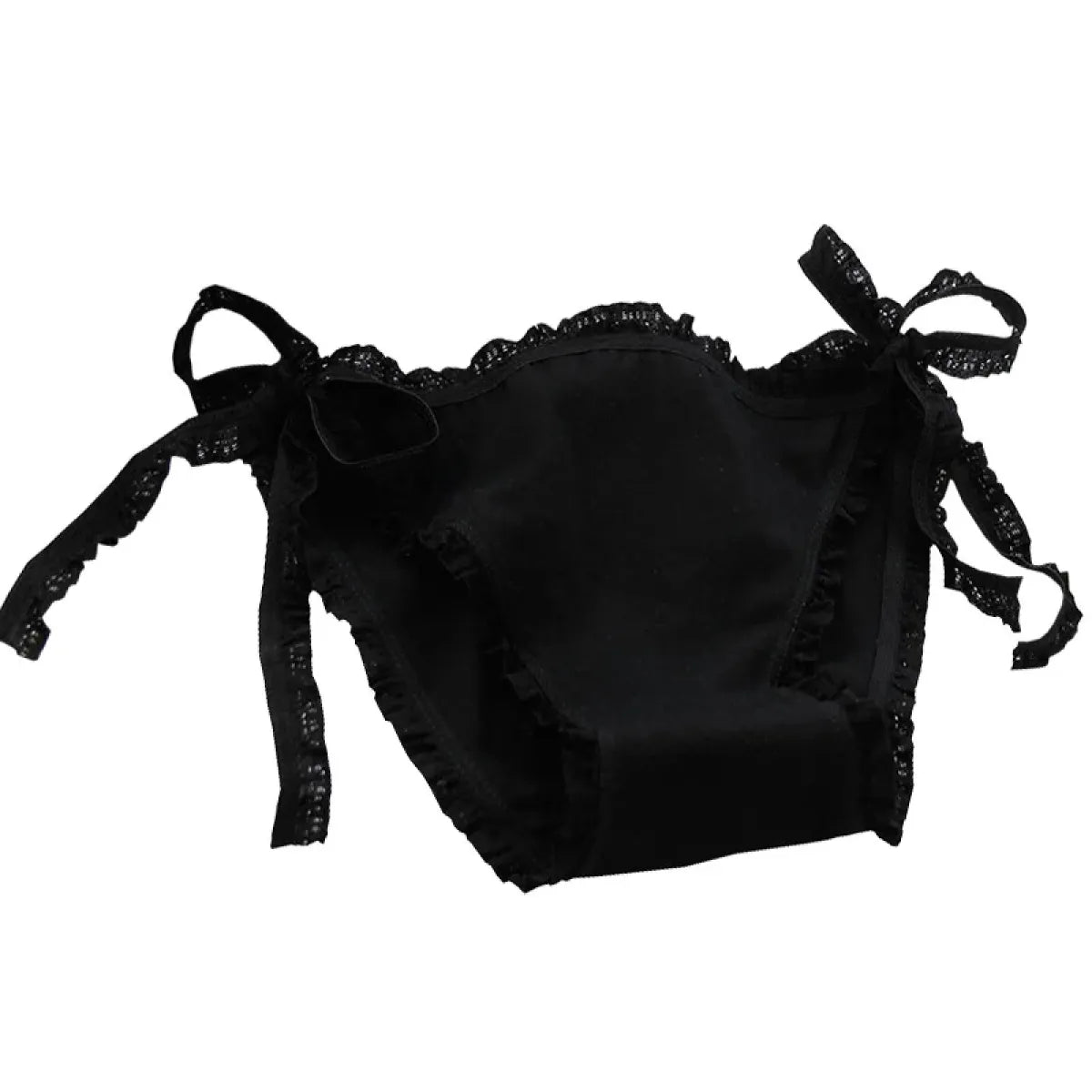 Sweet Lolita Ruffle Lace-Up Cotton Panties – Soft Breathable Briefs