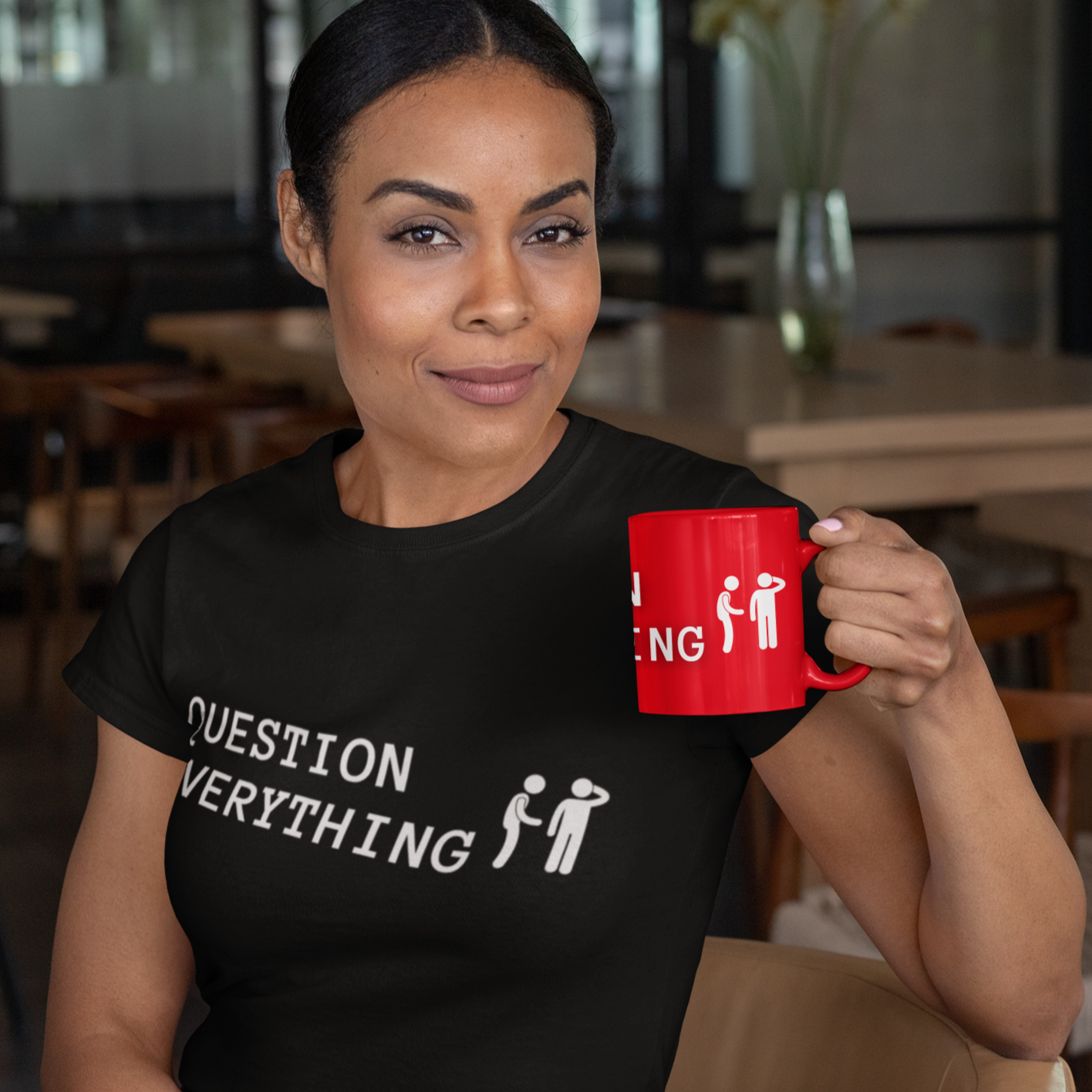Question Everything Full Color Panoramic Mug