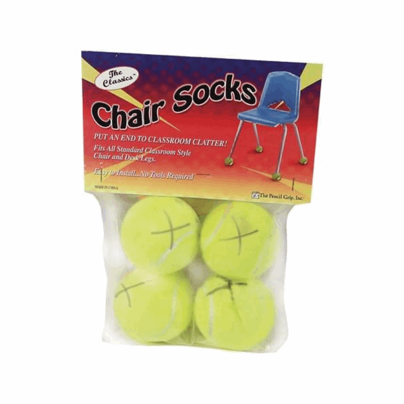 Chair Socks, Set of 4, Yellow