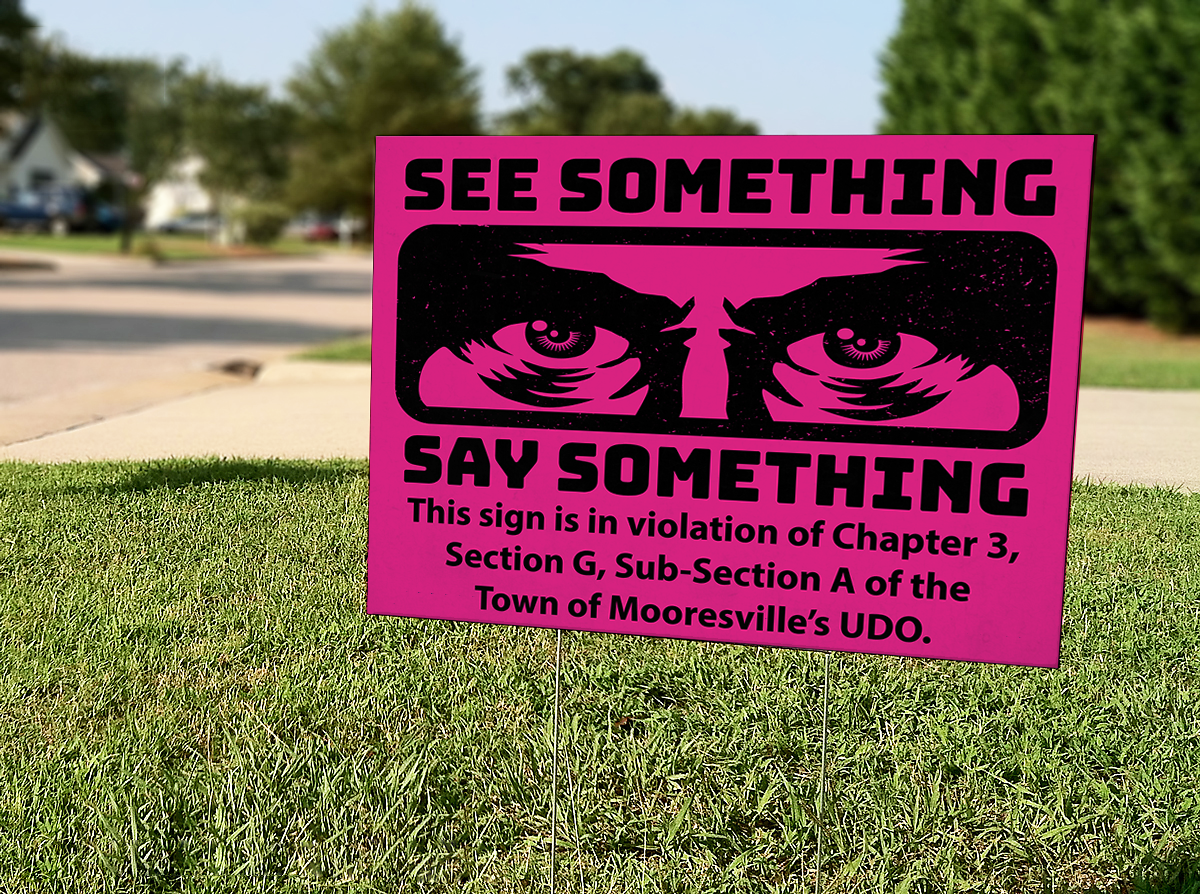 See Something Say Something Violation Yard Sign 18" x 24"