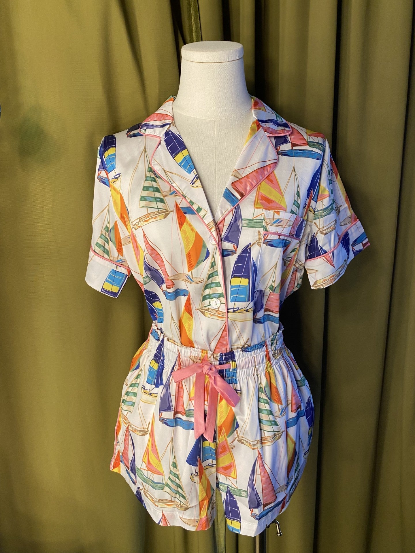 KILO BRAVA THE SATIN COLLECTION- SHORTIE PJ SET