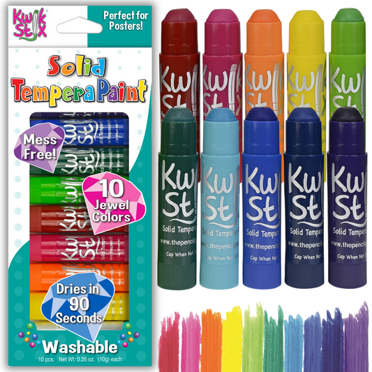 Kwik Stix Paint Sticks, Set of 10 Jewel Tones