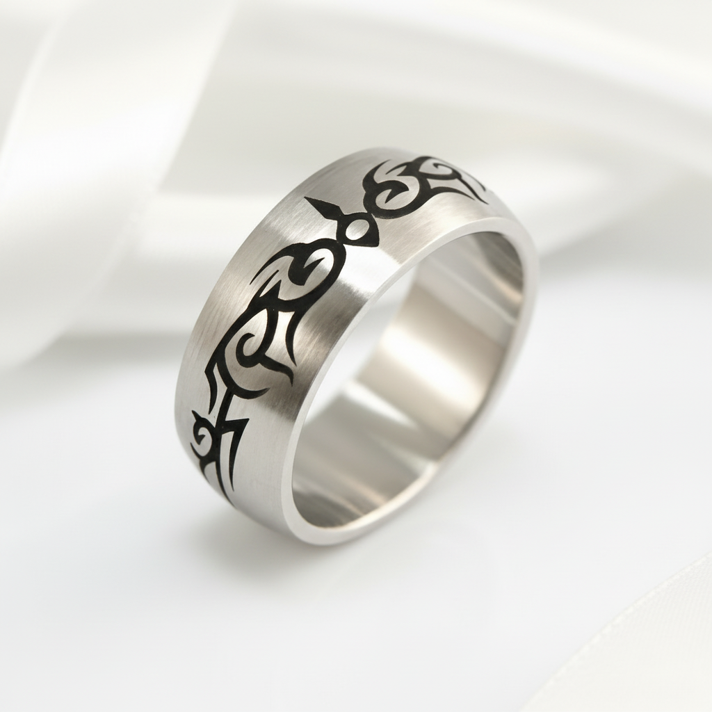 Tribal Design Gothic Men's Ring Band