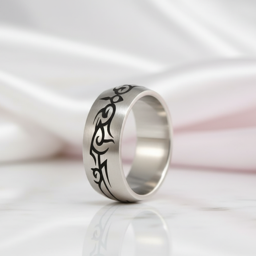 Tribal Design Gothic Men's Ring Band