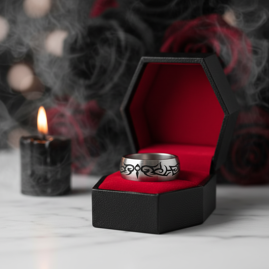 Tribal Design Gothic Men's Ring Band