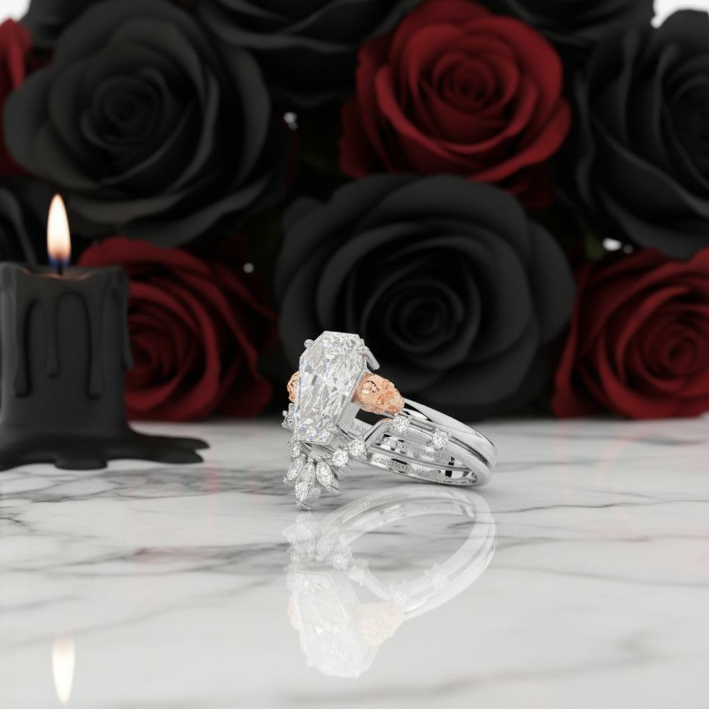 True Love Rings- 14k White Gold Limited Coffin Cut Diamond Option Rings