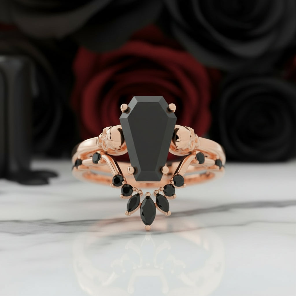 True Love Rings- 14k White Gold Limited Coffin Cut Diamond Option Rings