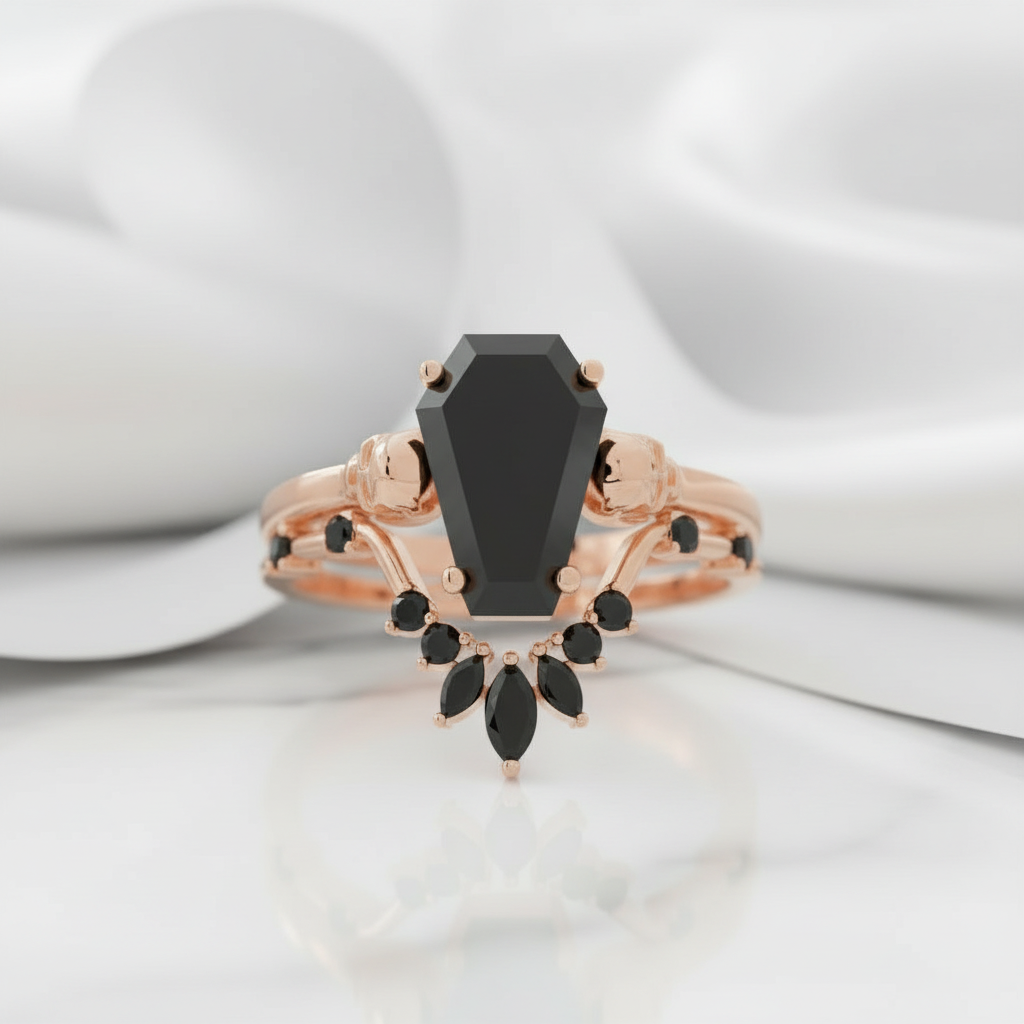 True Love Rings- 14k White Gold Limited Coffin Cut Diamond Option Rings