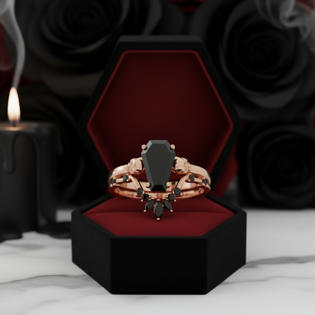 True Love Rings- 14k White Gold Limited Coffin Cut Diamond Option Rings