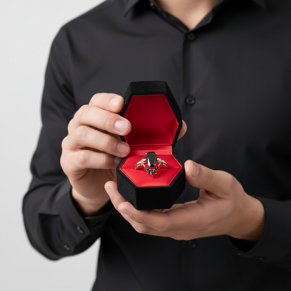 True Love Rings- 14k White Gold Limited Coffin Cut Diamond Option Rings