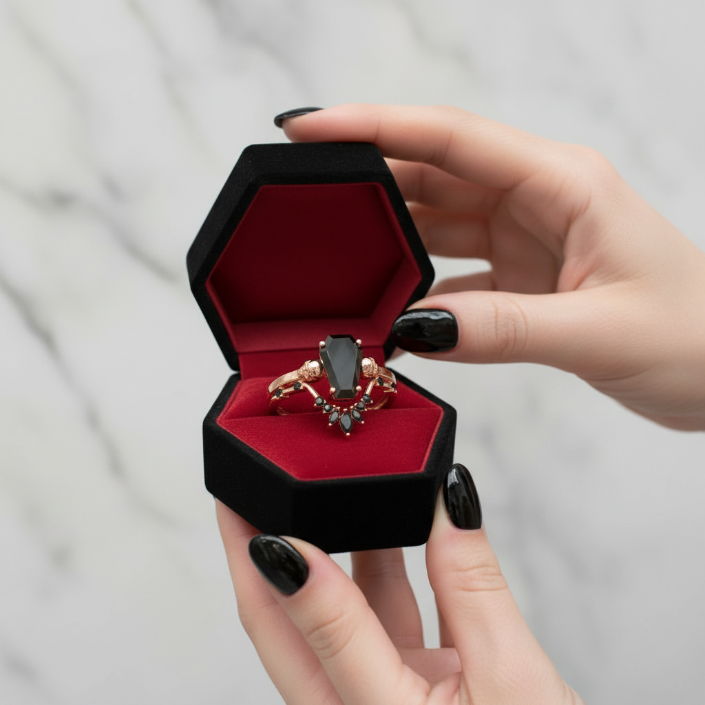 True Love Rings- 14k White Gold Limited Coffin Cut Diamond Option Rings