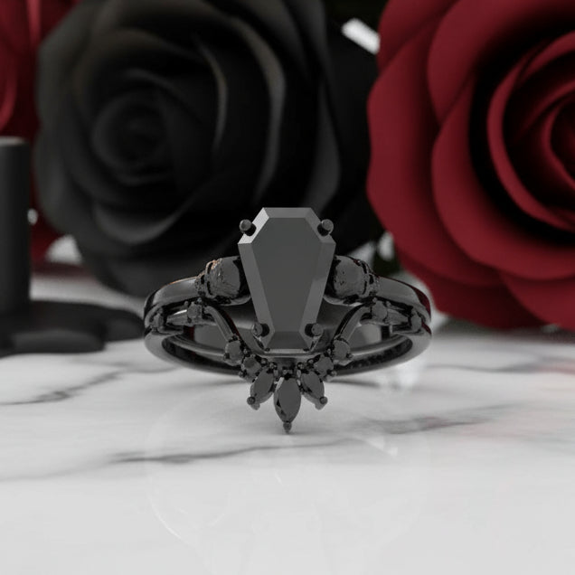 True Love Rings- 14k White Gold Limited Coffin Cut Diamond Option Rings