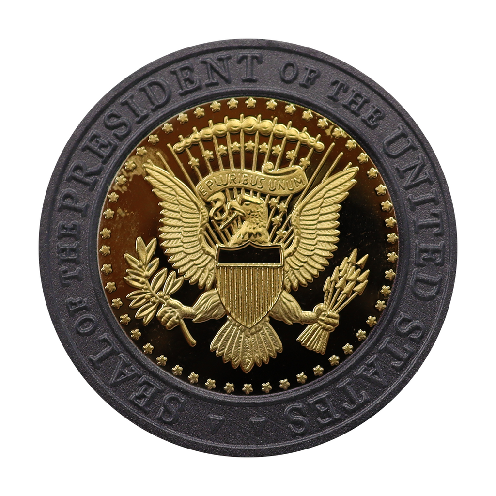 trump black gold coin back