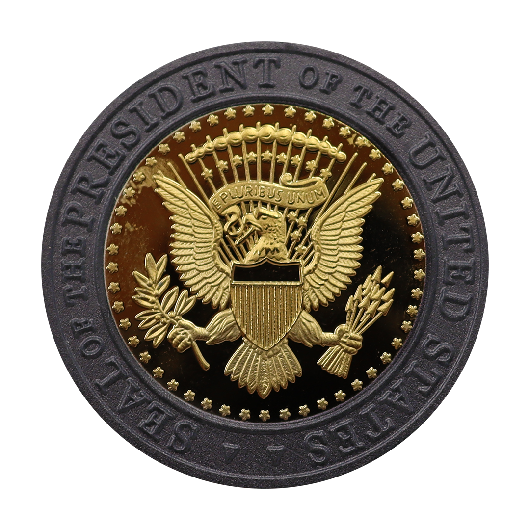 trump black gold coin back