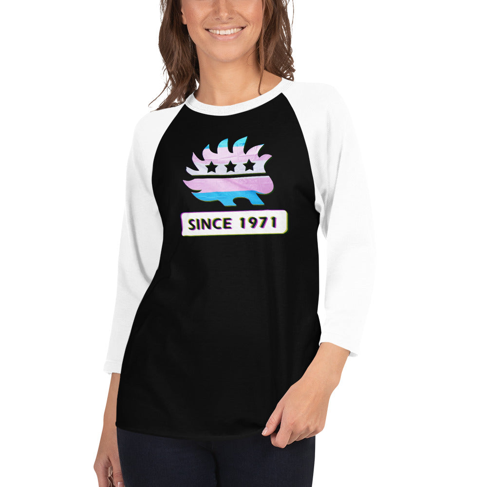 LGBTQ Porcupine Since 1971 3/4 sleeve raglan shirt