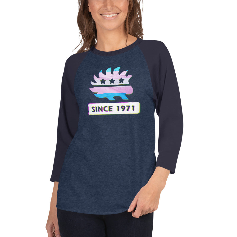 LGBTQ Porcupine Since 1971 3/4 sleeve raglan shirt