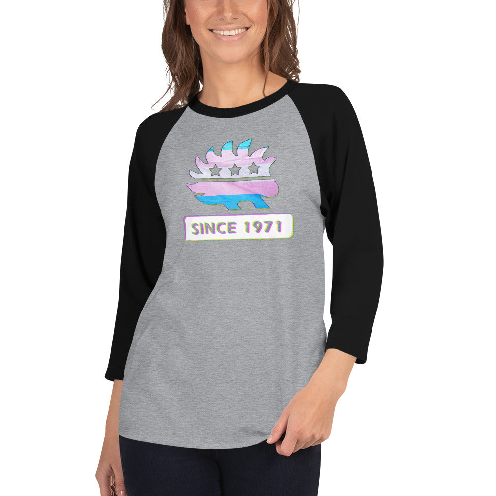 LGBTQ Porcupine Since 1971 3/4 sleeve raglan shirt