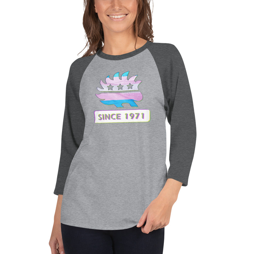 LGBTQ Porcupine Since 1971 3/4 sleeve raglan shirt