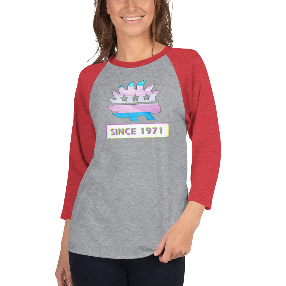 LGBTQ Porcupine Since 1971 3/4 sleeve raglan shirt