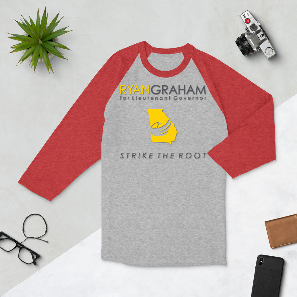 Ryan Graham for Georgia 3/4 sleeve raglan shirt