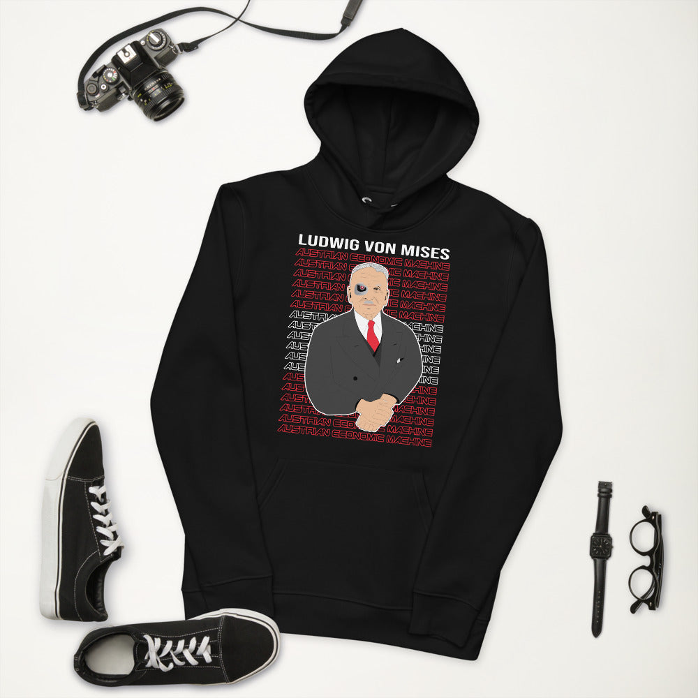 Ludwig von Mises - Austrian Economics Machine Unisex essential eco hoodie