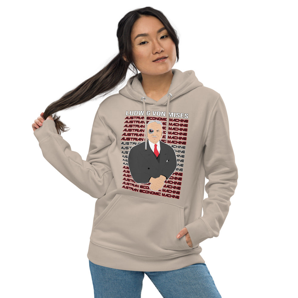 Ludwig von Mises - Austrian Economics Machine Unisex essential eco hoodie
