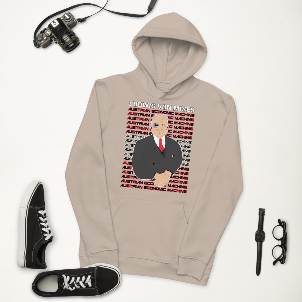 Ludwig von Mises - Austrian Economics Machine Unisex essential eco hoodie