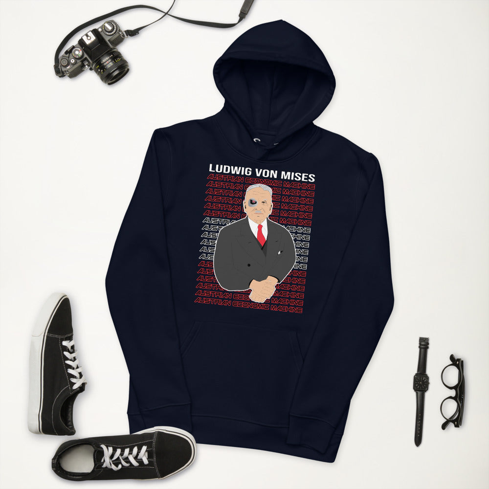 Ludwig von Mises - Austrian Economics Machine Unisex essential eco hoodie
