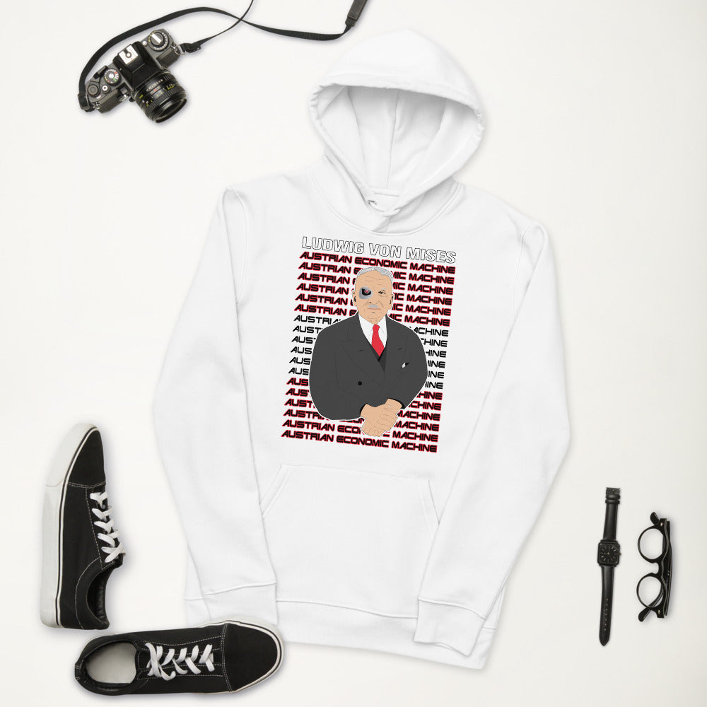 Ludwig von Mises - Austrian Economics Machine Unisex essential eco hoodie