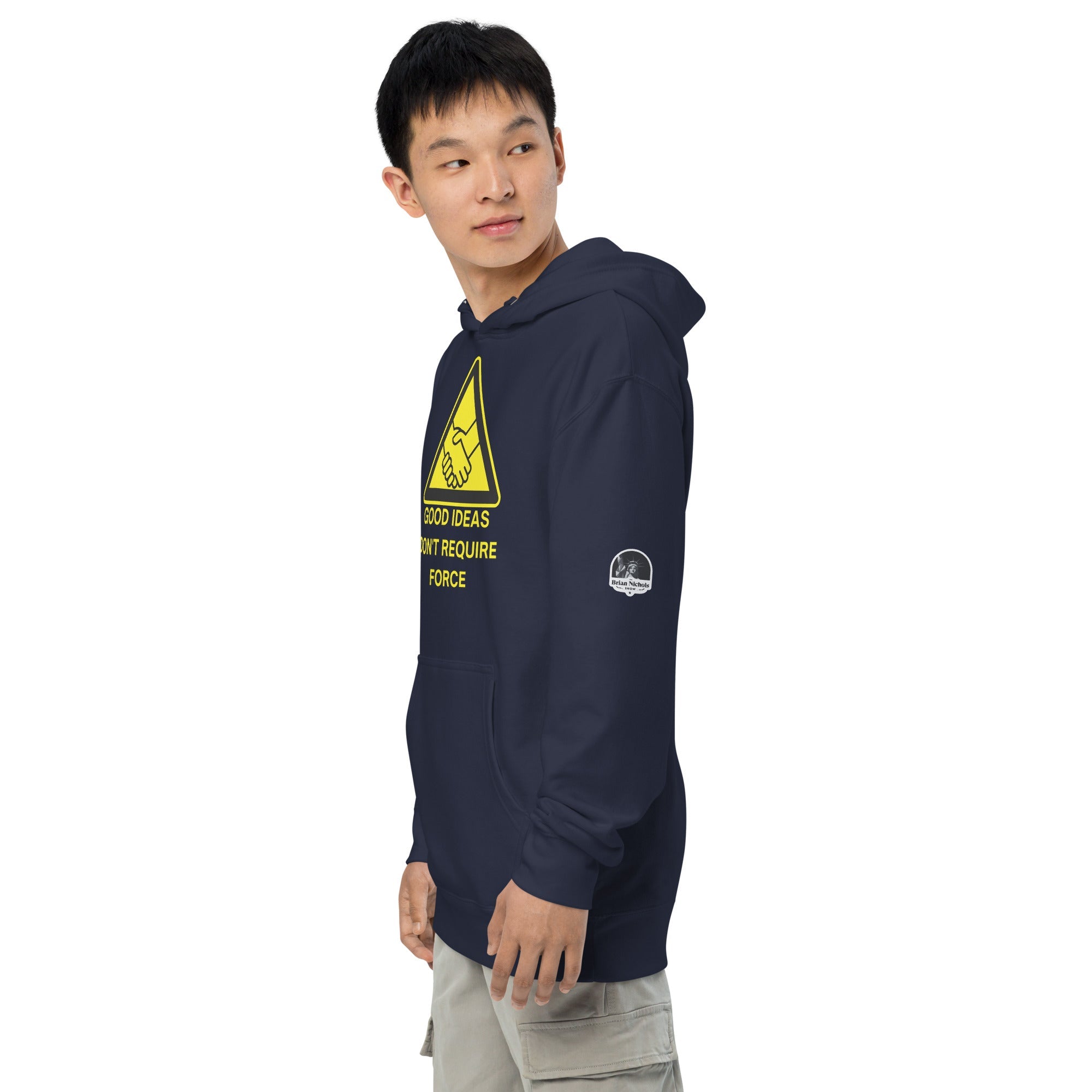 Good Ideas Don't Require Force Unisex midweight hoodie