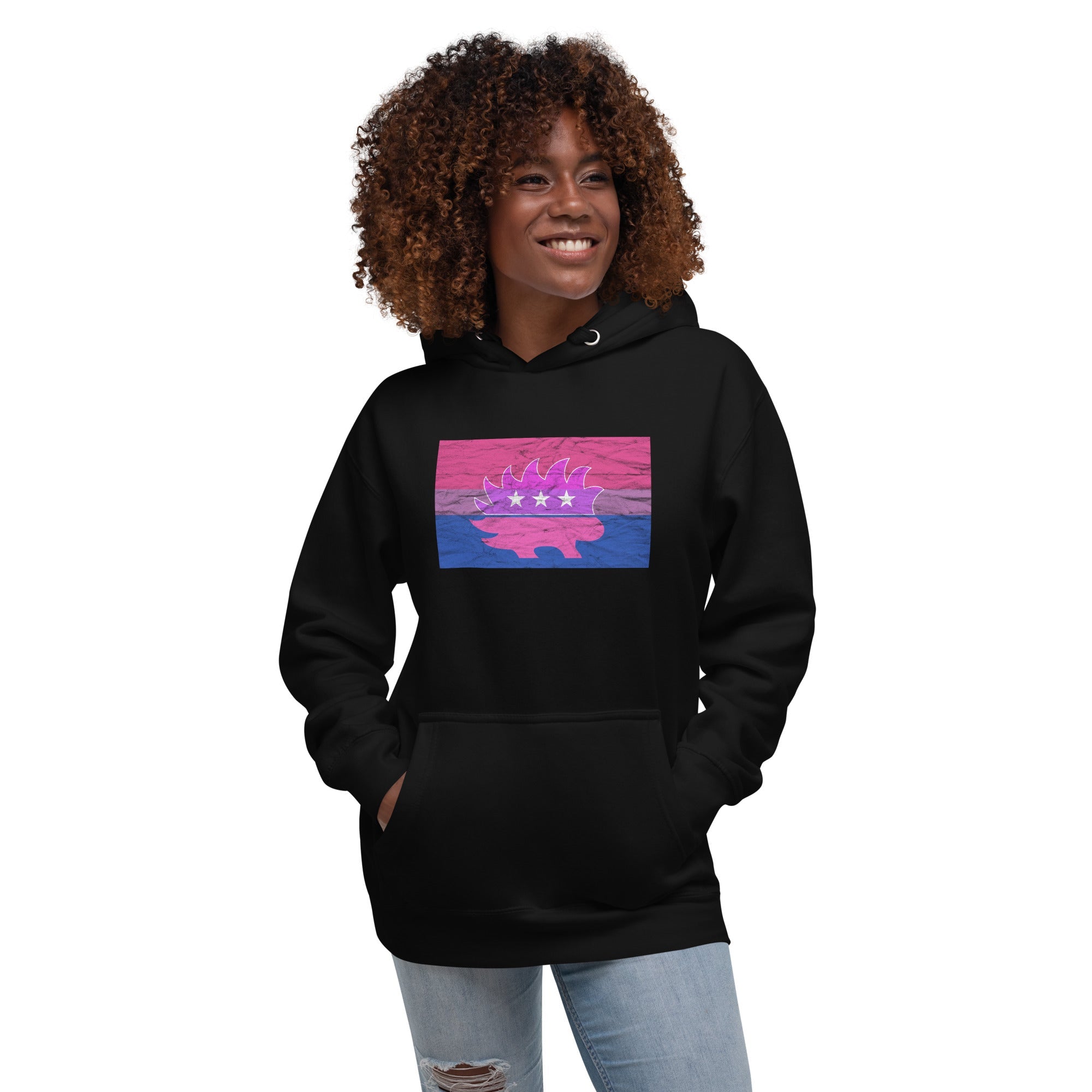 Libertarian Porcupine - LGBTQ - Bisexual Unisex Hoodie