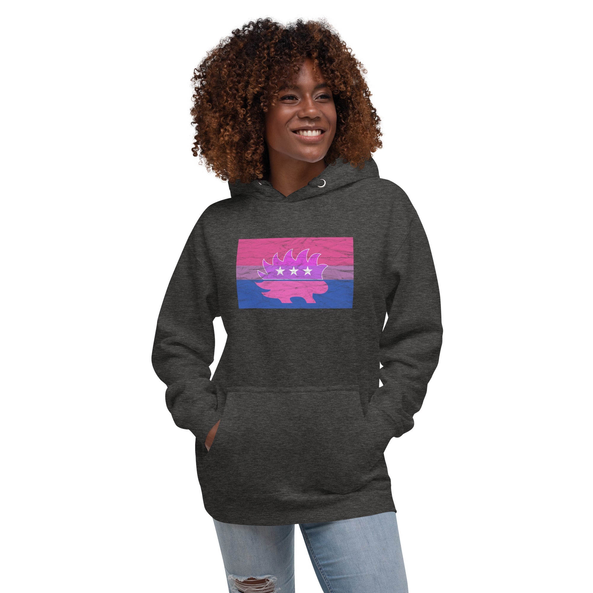 Libertarian Porcupine - LGBTQ - Bisexual Unisex Hoodie