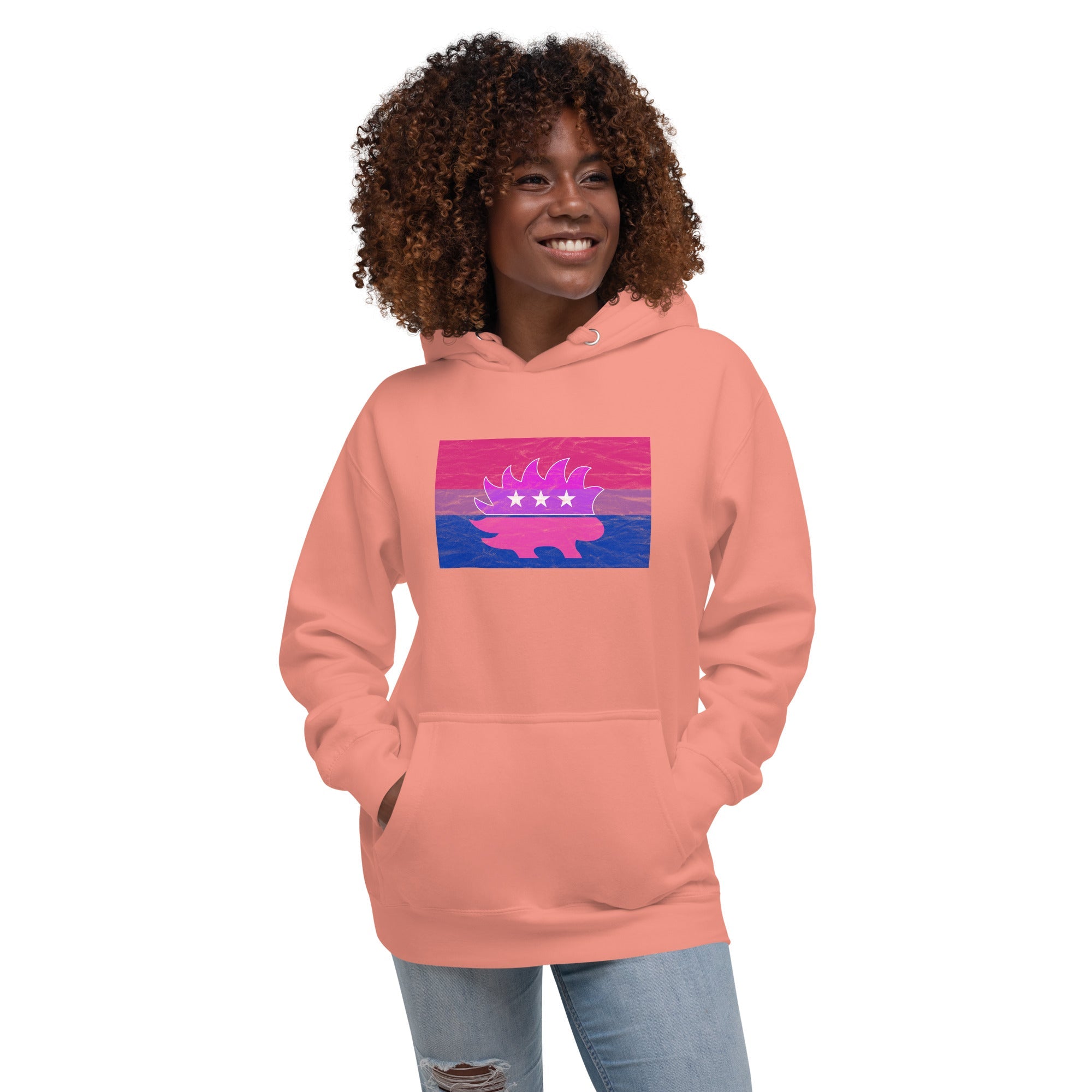 Libertarian Porcupine - LGBTQ - Bisexual Unisex Hoodie