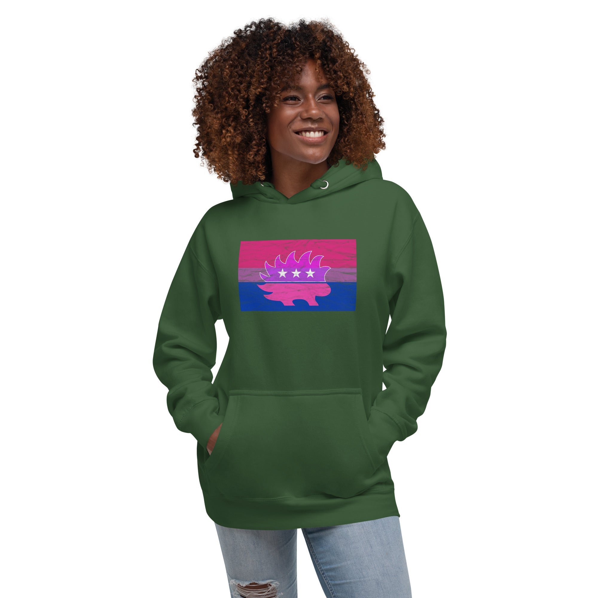 Libertarian Porcupine - LGBTQ - Bisexual Unisex Hoodie