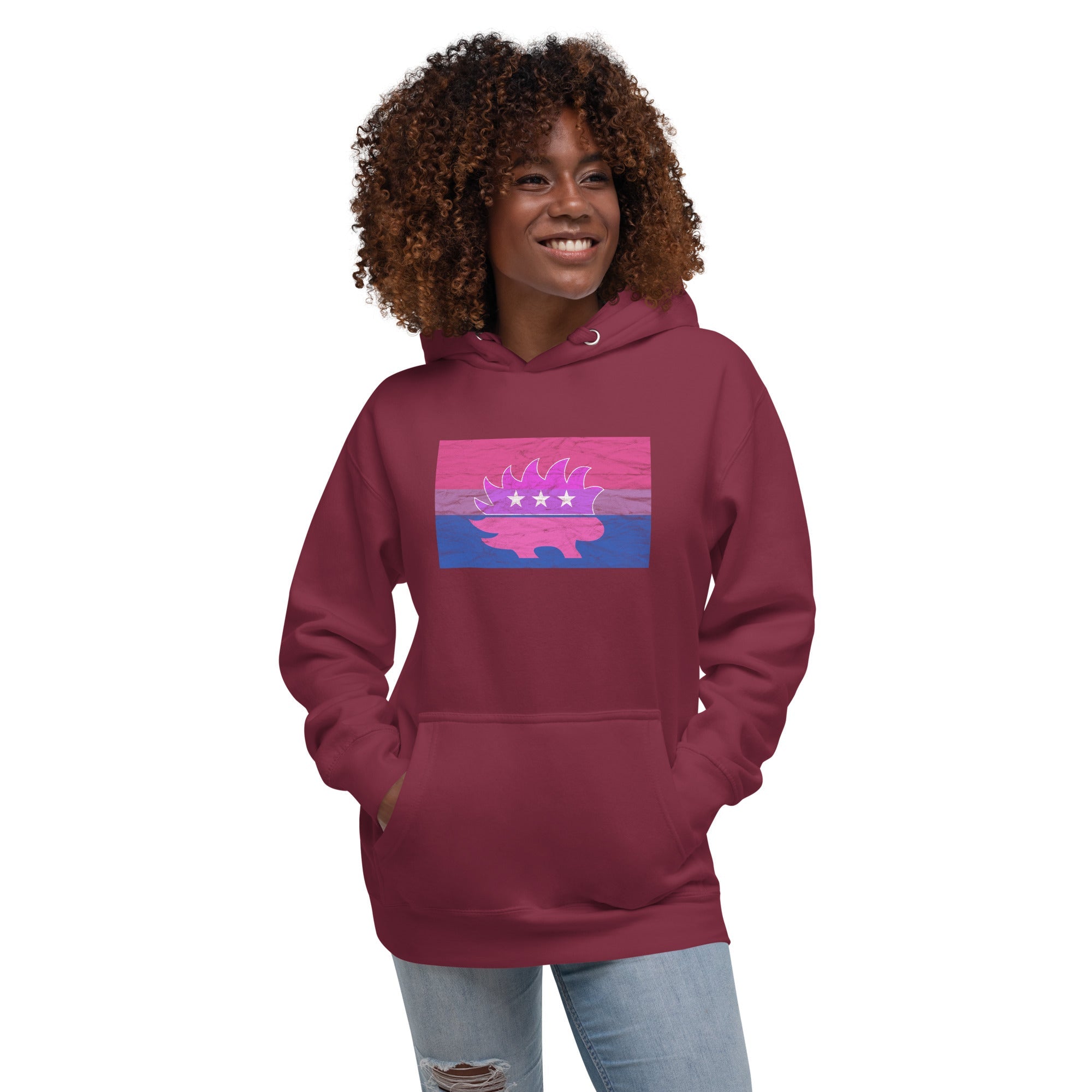 Libertarian Porcupine - LGBTQ - Bisexual Unisex Hoodie
