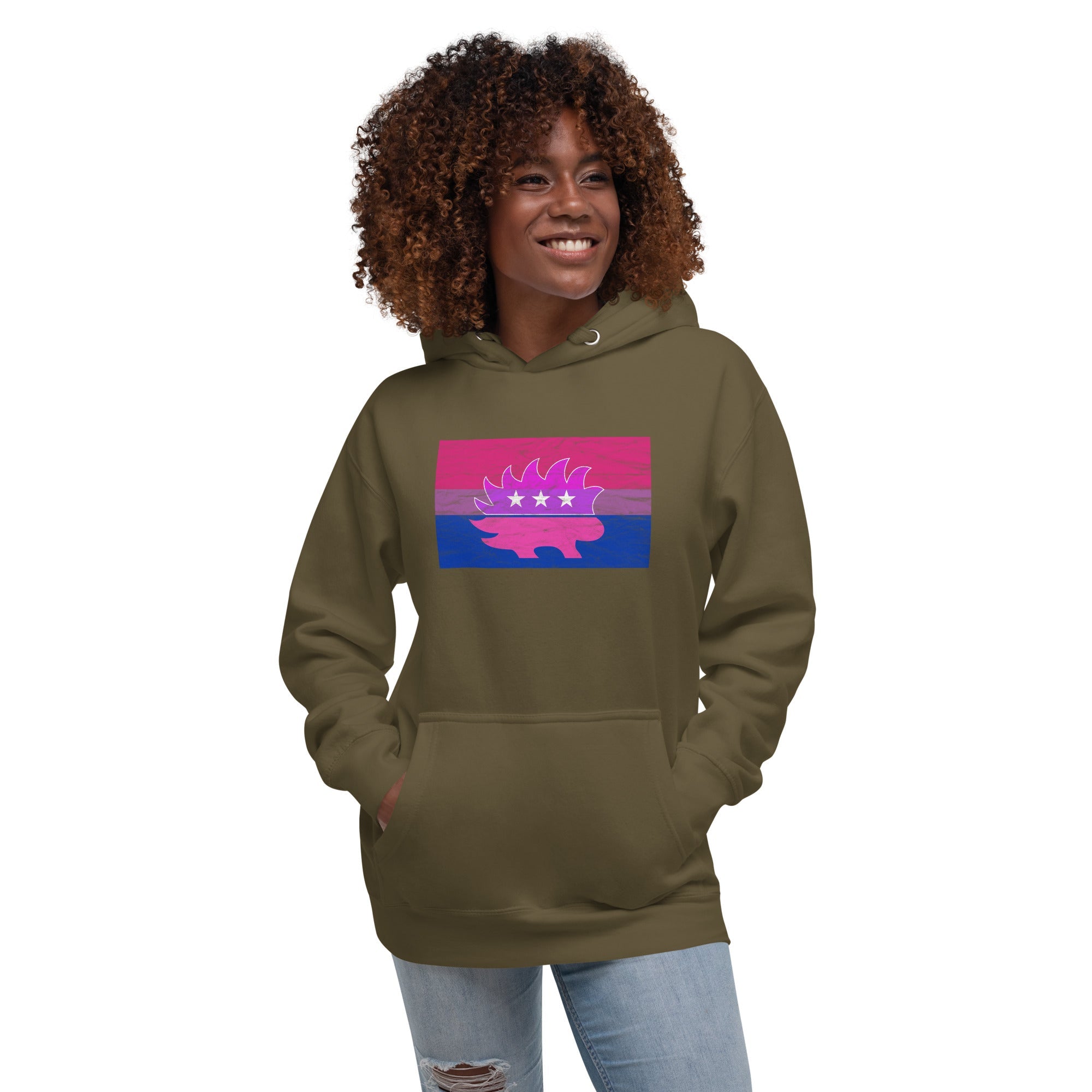 Libertarian Porcupine - LGBTQ - Bisexual Unisex Hoodie