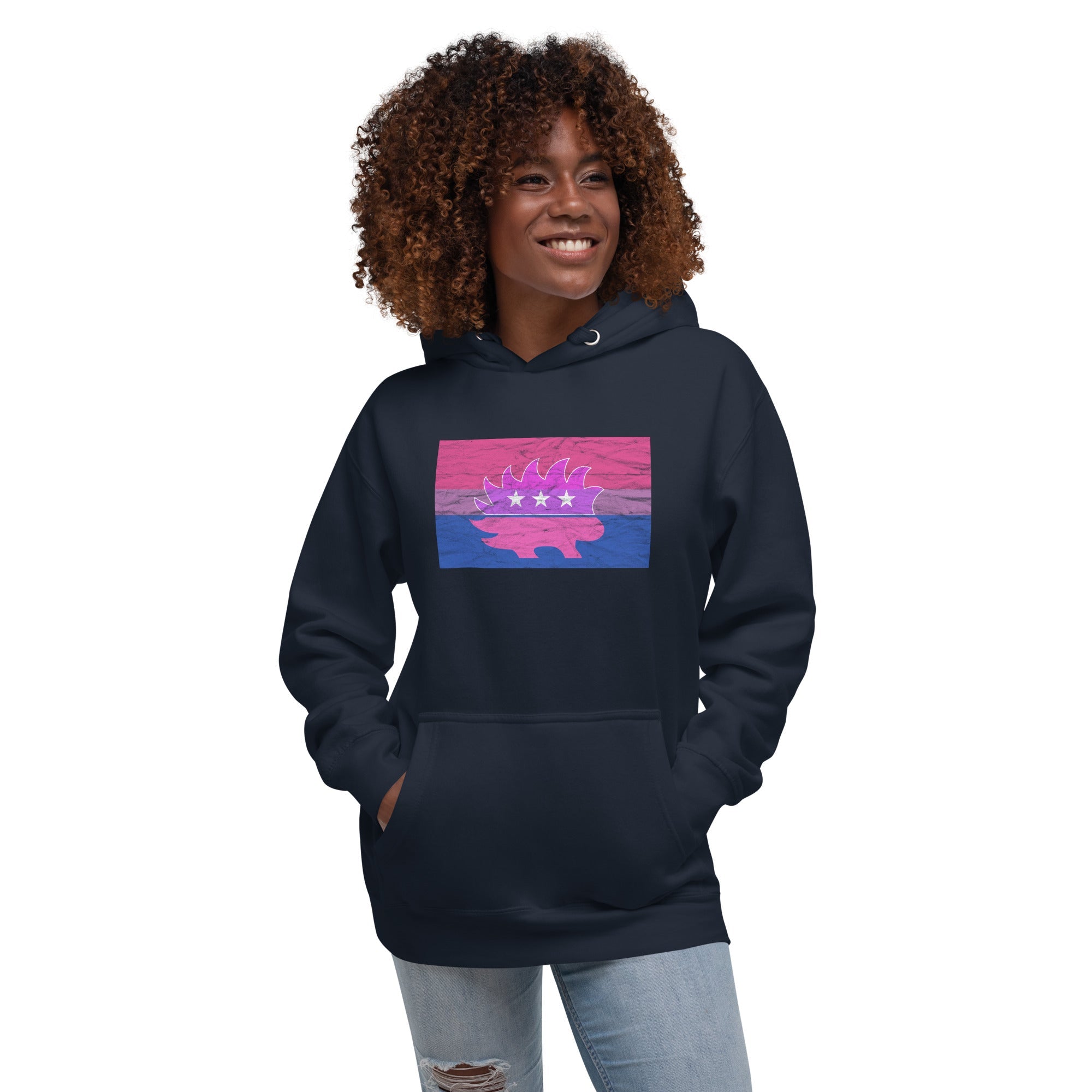 Libertarian Porcupine - LGBTQ - Bisexual Unisex Hoodie