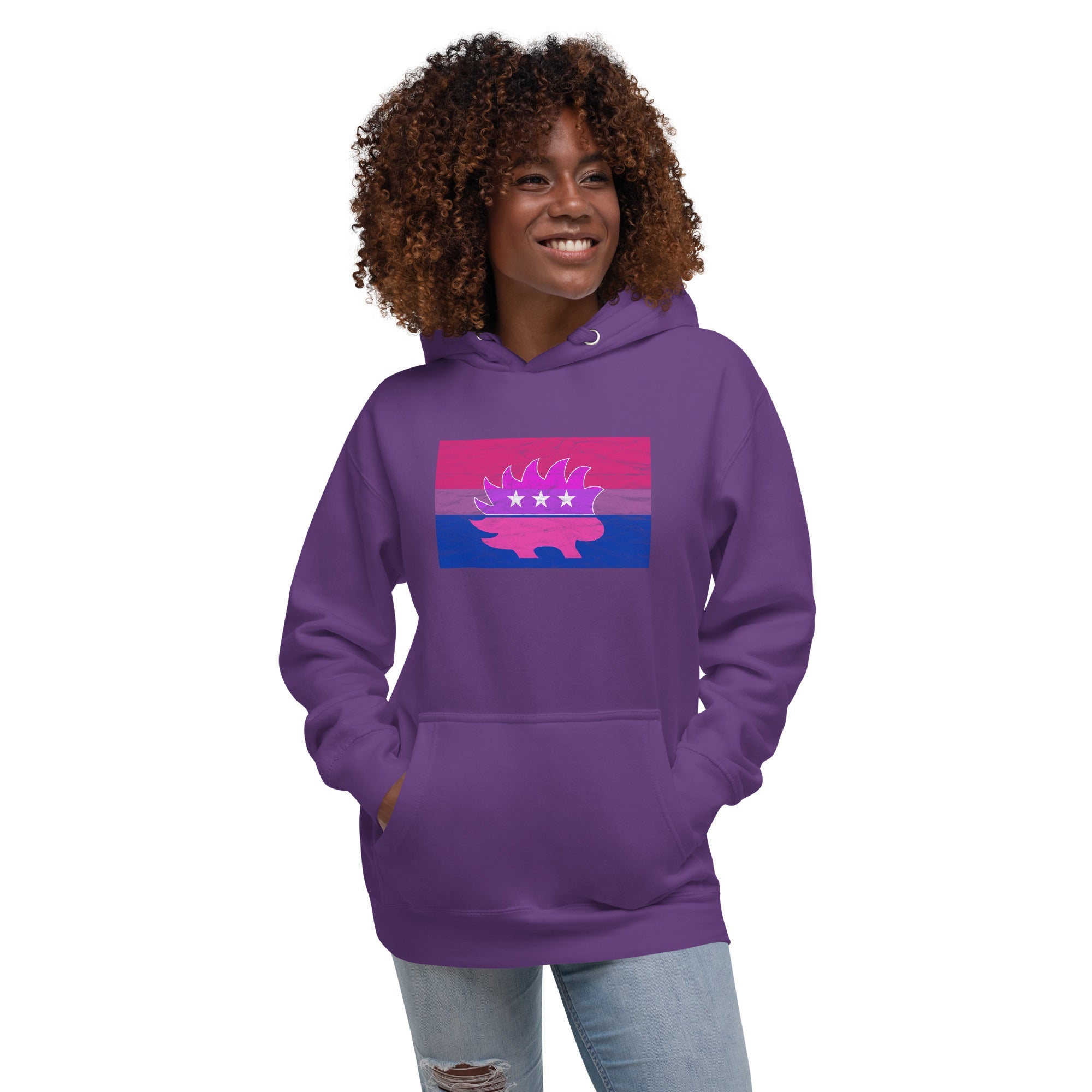Libertarian Porcupine - LGBTQ - Bisexual Unisex Hoodie