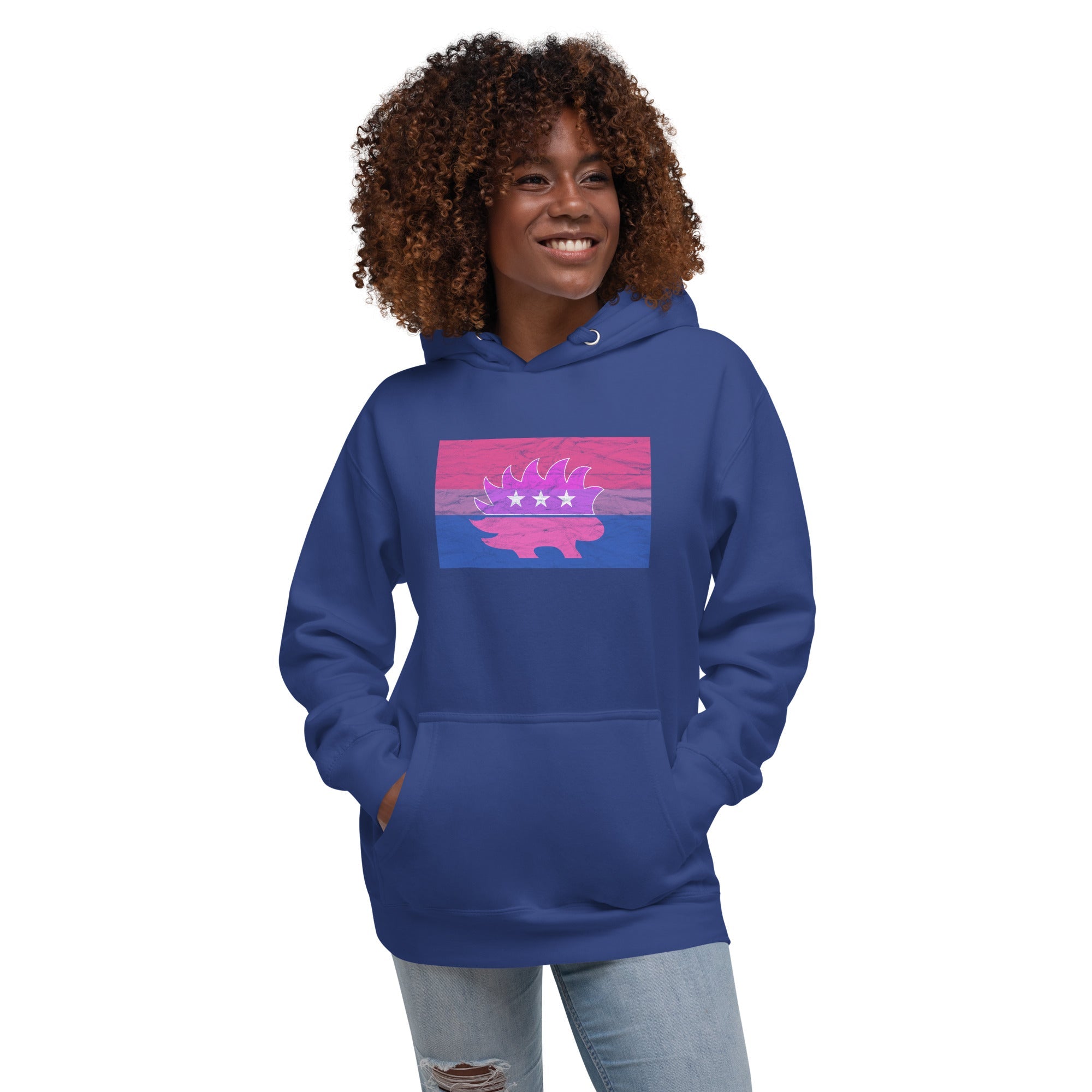 Libertarian Porcupine - LGBTQ - Bisexual Unisex Hoodie
