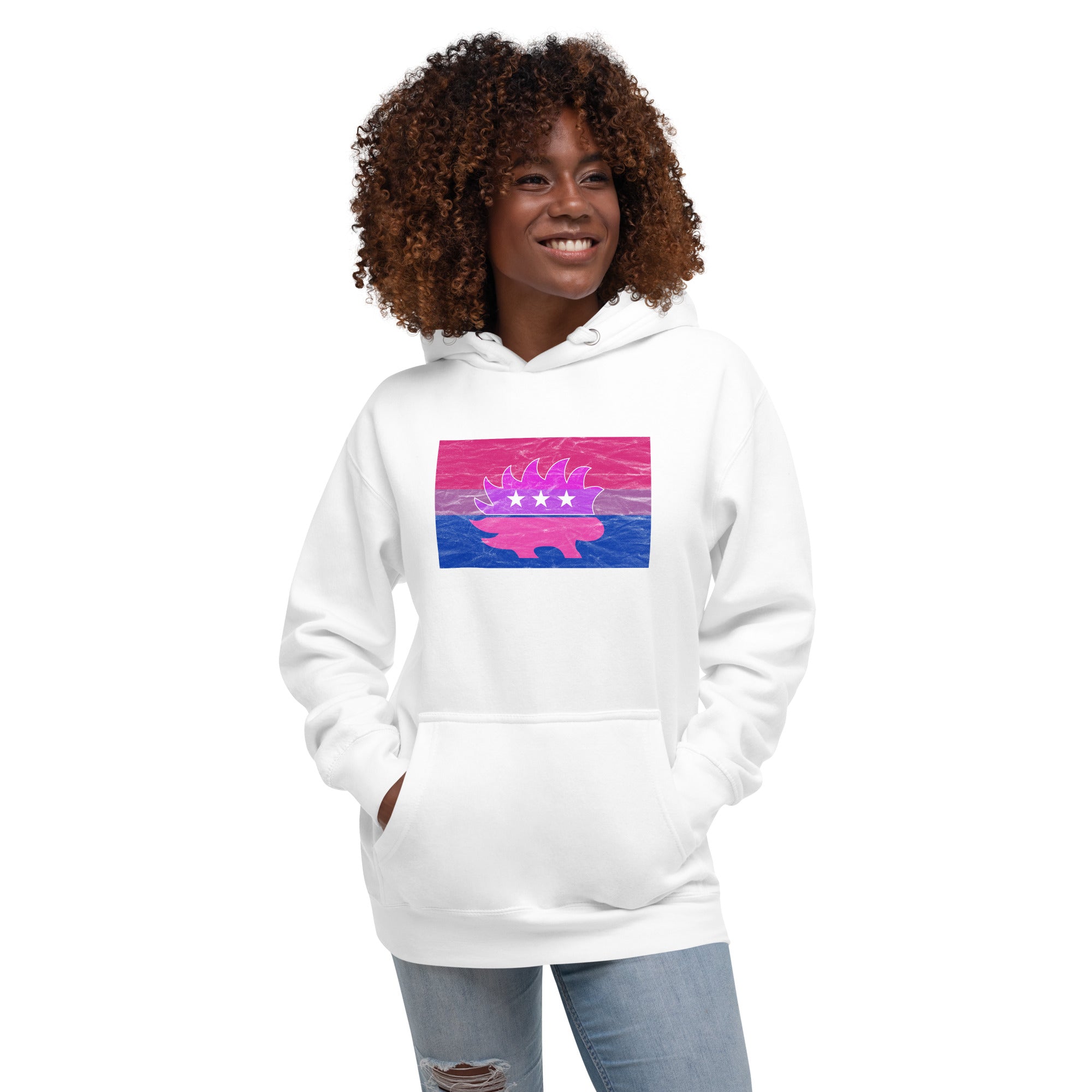 Libertarian Porcupine - LGBTQ - Bisexual Unisex Hoodie